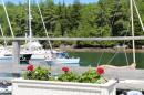 Summer on the docks at Grand Island Marina, Harpswell, Maine, USA: Quahog Bay, Maine, USA